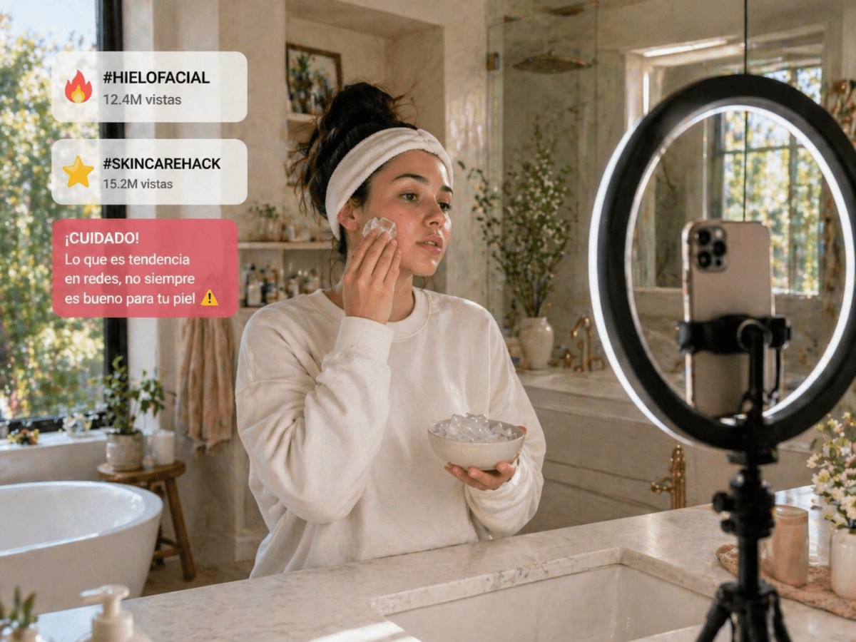 ESPECIALISTAS ADVIERTEN SOBRE EL IMPACTO DE LAS RUTINAS VIRALES DE SKINCARE EN LA PIEL