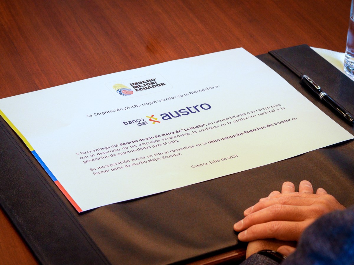 Única institución bancaria en incorporar “La Huella” de Mucho Mejor Ecuador